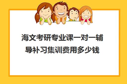 海文考研专业课一对一辅导补习集训费用多少钱