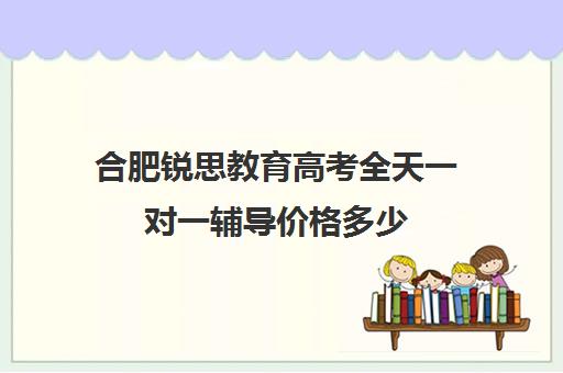 合肥锐思教育高考全天一对一辅导价格多少（高三辅导一对一多少钱）