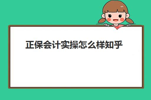 正保会计实操怎么样知乎(会计好上手吗)