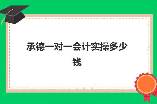 承德一对一会计实操多少钱(会计实账培训有必要去吗)