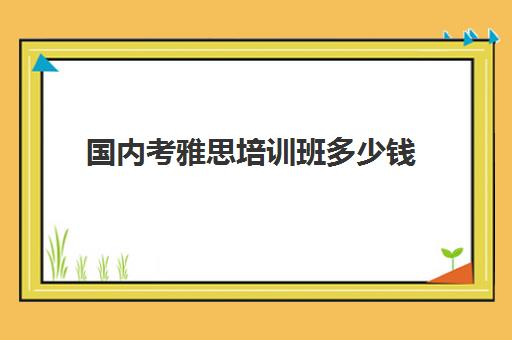 国内考雅思培训班多少钱(考雅思有必要上培训班吗)