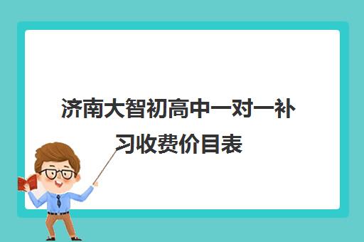 济南大智初高中一对一补习收费价目表