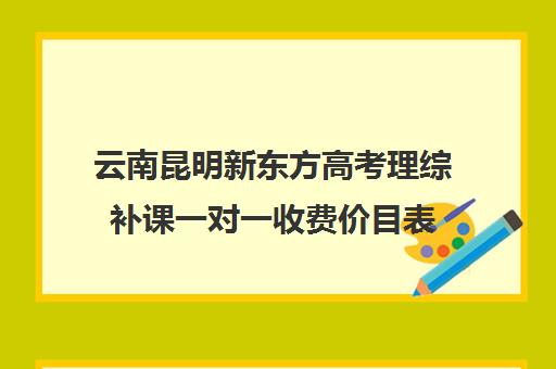 云南昆明新东方高考理综补课一对一收费价目表（2024初中一对一价目表）