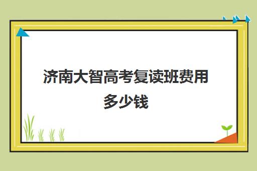 济南大智高考复读班费用多少钱(济南大智艺考文化课辅导怎么样)