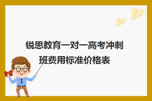 锐思教育一对一高考冲刺班费用标准价格表（锐思教育官网）