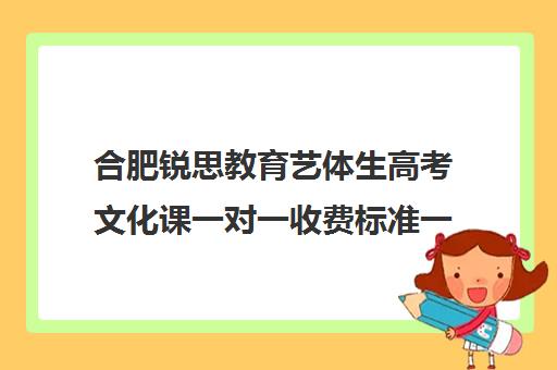 合肥锐思教育艺体生高考文化课一对一收费标准一览表（合肥艺考生文化课培训机构排名）