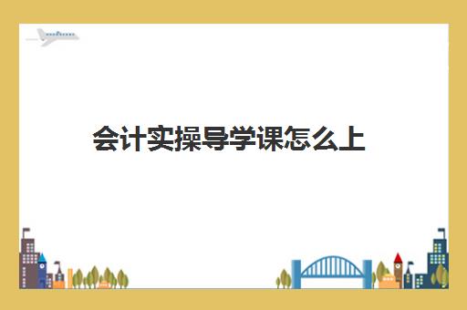 会计实操导学课怎么上(基础会计教学视频)