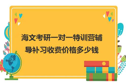 海文考研一对一特训营辅导补习收费价格多少钱