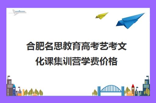 合肥名思教育高考艺考文化课集训营学费价格（新东方艺考文化课全日制辅导）