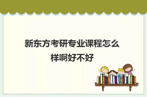 新东方考研专业课程怎么样啊好不好