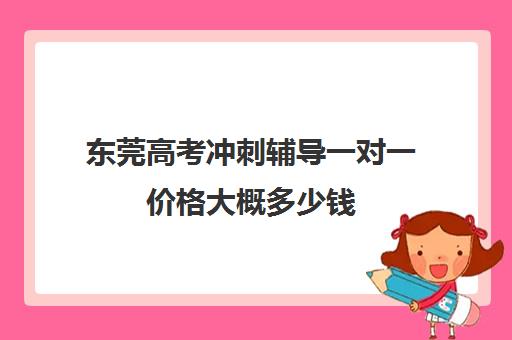 东莞高考冲刺辅导一对一价格大概多少钱(东莞补课哪个机构比较好)