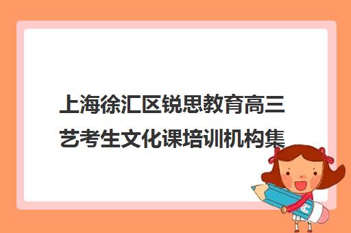 上海徐汇区锐思教育高三艺考生文化课培训机构集训费用多少钱(上海艺承明鑫艺考学费)