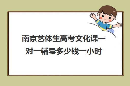 南京艺体生高考文化课一对一辅导多少钱一小时(艺考生补文化课哪里好)