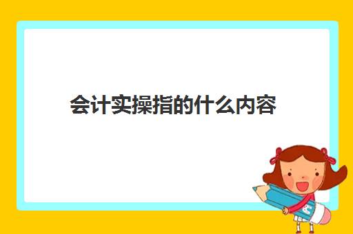 会计实操指的什么内容(会计实训项目及内容)