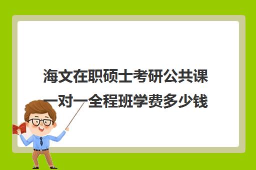 海文在职硕士考研公共课一对一全程班学费多少钱（海文考研培训怎么样）