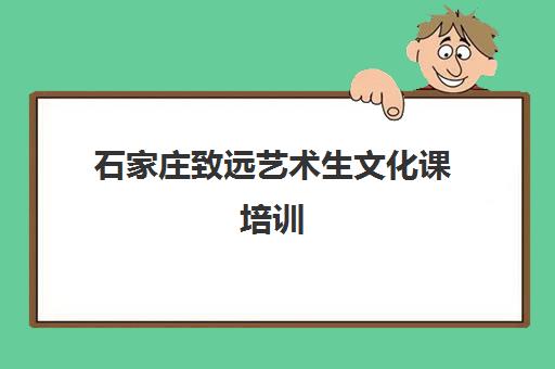 石家庄致远艺术生文化课培训(石家庄阳光艺考文化课怎么样)