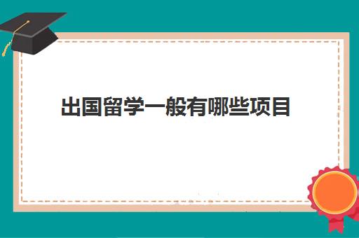 出国留学一般有哪些项目(学生出国留学需要哪些条件)