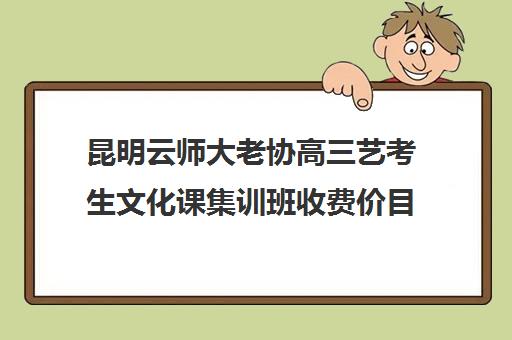 昆明云师大老协高三艺考生文化课集训班收费价目表(昆明艺考集训学校有哪些)