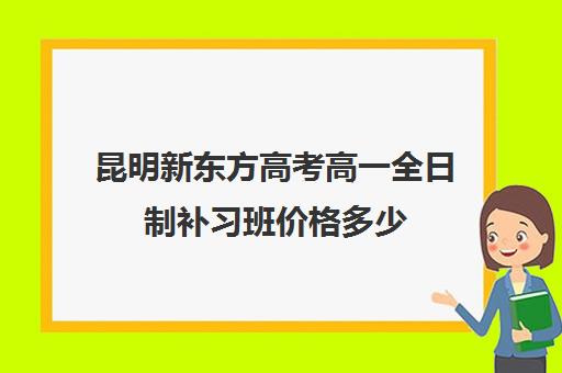 昆明新东方高考高一全日制补习班价格多少