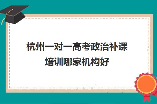 杭州一对一高考政治补课培训哪家机构好(正规的高中补课机构)