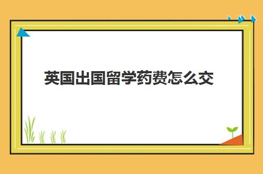 英国出国留学药费怎么交(英国留学缴费最佳方法)