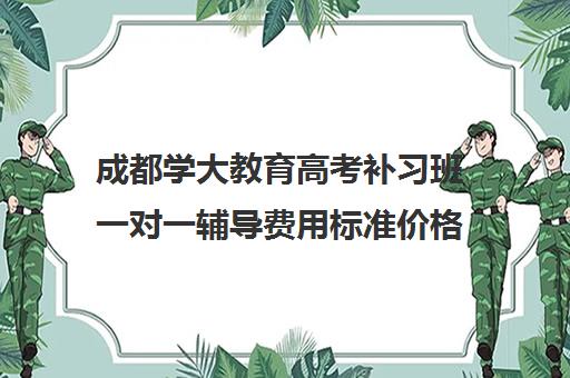 成都学大教育高考补习班一对一辅导费用标准价格表