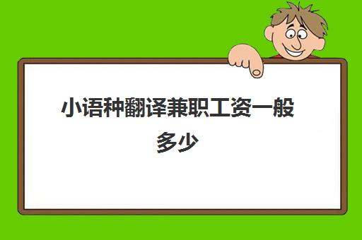 小语种翻译兼职工资一般多少(小语种翻译兼职)