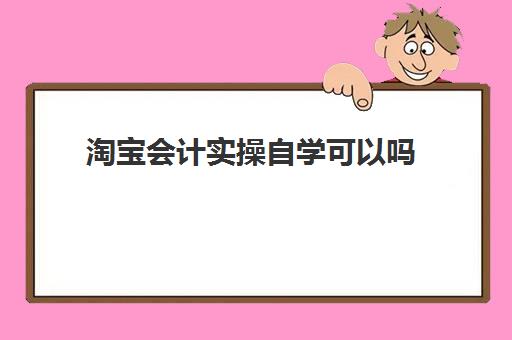 淘宝会计实操自学可以吗(初学者会计如何快速入手)