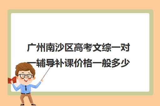 广州南沙区高考文综一对一辅导补课价格一般多少钱(高中文综有必要补课吗)