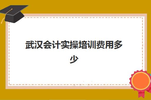 武汉会计实操培训费用多少(初级会计培训班费用大概是多少?)