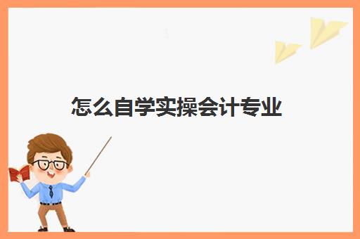 怎么自学实操会计专业(会计没人带能自学吗)