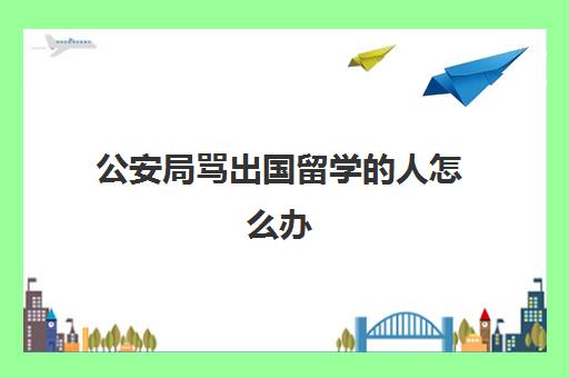 公安局骂出国留学人怎么办(为什么出国留学人越来越多)