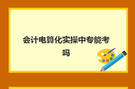 会计电算化实操中专能考吗(会计电算化专业可以考二建吗)