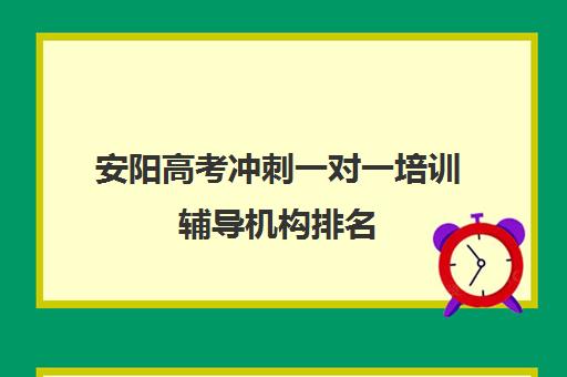 安阳高考冲刺一对一培训辅导机构排名(安阳一对一补课价格)