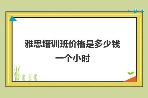 雅思培训班价格是多少钱一个小时(雅思培训班价格一般多少钱一年)