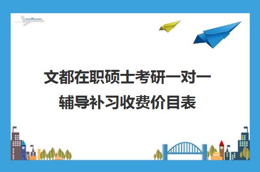 文都在职硕士考研一对一辅导补习收费价目表