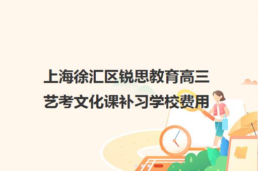 上海徐汇区锐思教育高三艺考文化课补习学校费用多少钱