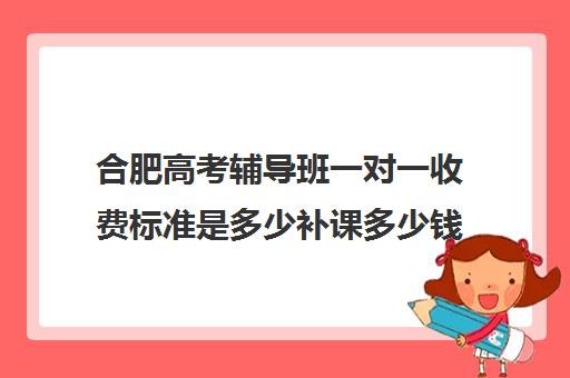 合肥高考辅导班一对一收费标准是多少补课多少钱一小时(小学一对一家教数学收费标准)