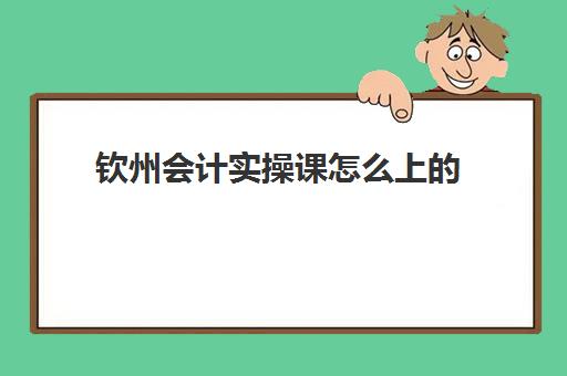 钦州会计实操课怎么上的(柳州初级会计考试地点)