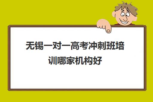 无锡一对一高考冲刺班培训哪家机构好(高考一对一辅导机构哪个好)