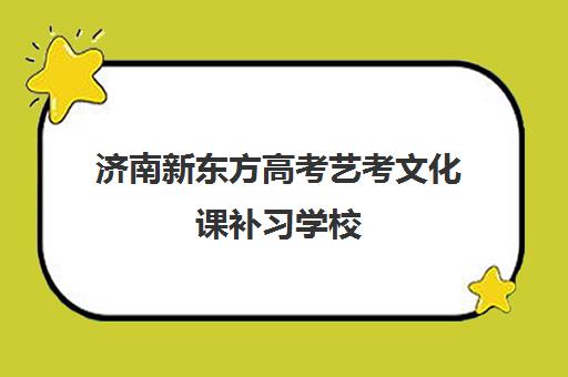 济南新东方高考艺考文化课补习学校