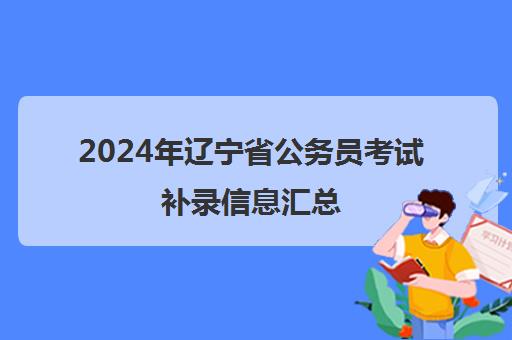 2024年辽宁省公务员考试补录信息汇总