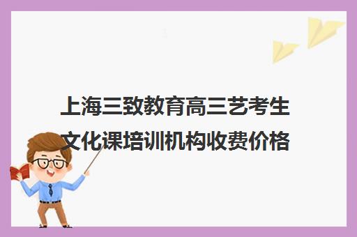 上海三致教育高三艺考生文化课培训机构收费价格多少钱(艺考生文化课分数线)