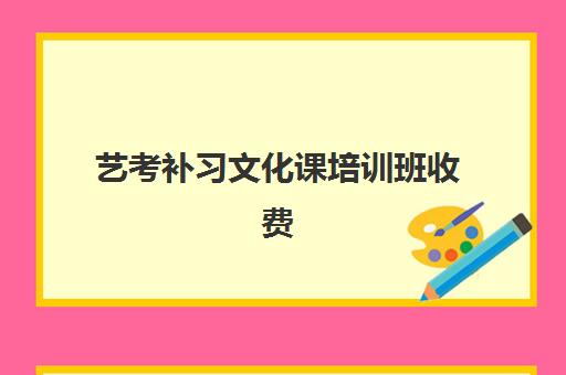 艺考补习文化课培训班收费