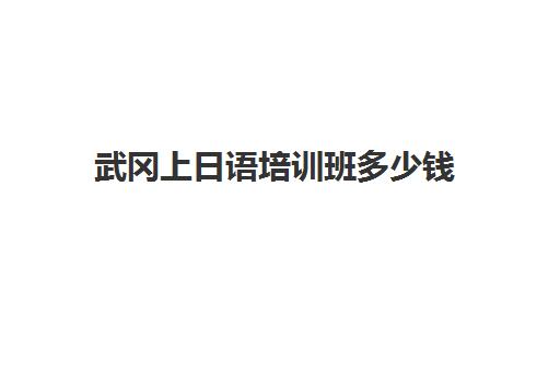 武冈上日语培训班多少钱(小语种培训班一般多少钱)