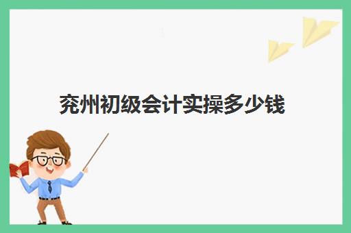 兖州初级会计实操多少钱(管理会计师初级有用吗)