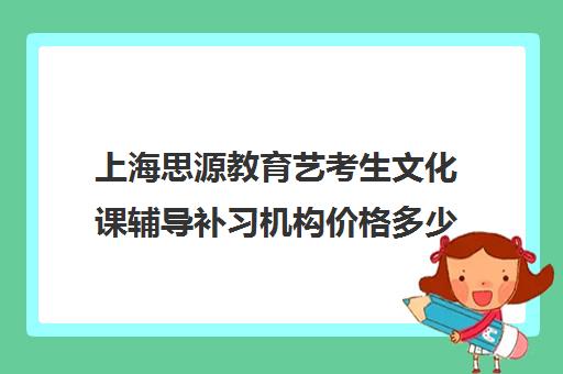 上海思源教育艺考生文化课辅导补习机构价格多少钱