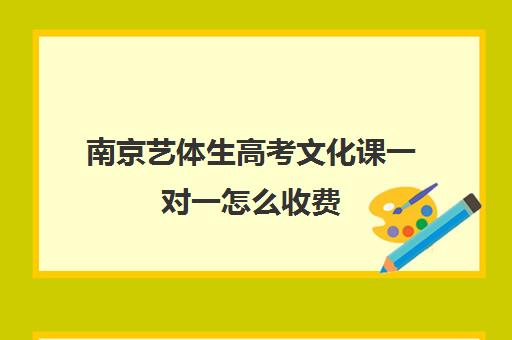 南京艺体生高考文化课一对一怎么收费(南京高中一对一辅导哪家好)