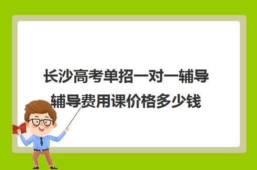 长沙高考单招一对一辅导辅导费用课价格多少钱(长沙一对一辅导价格表)