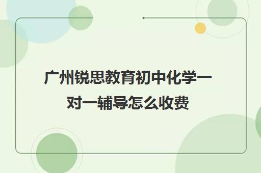 广州锐思教育初中化学一对一辅导怎么收费(网上补课平台哪个好初中)